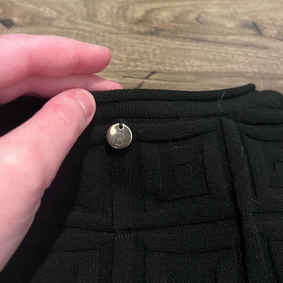 Biana's Vera Square Detail Knit Sheath Dress in Black - Picture 4 of 10